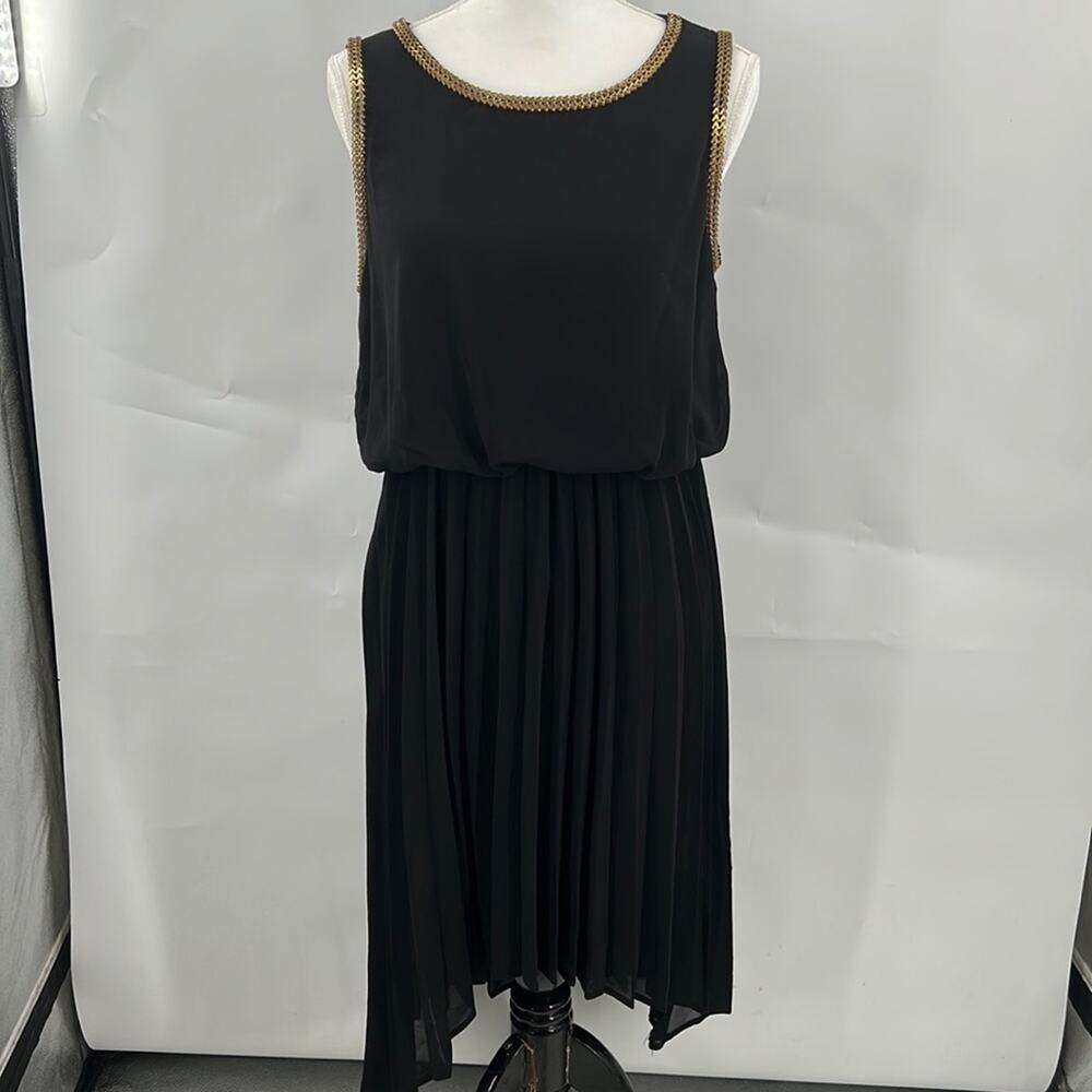 Sans Souci Women's Black Sleeveless Blouson Evening Cocktail Dress Size Large
